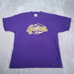 2003 LSU Tigers Football SEC Champions Shirt Sz XL BLEACH SPOTS NCAA College